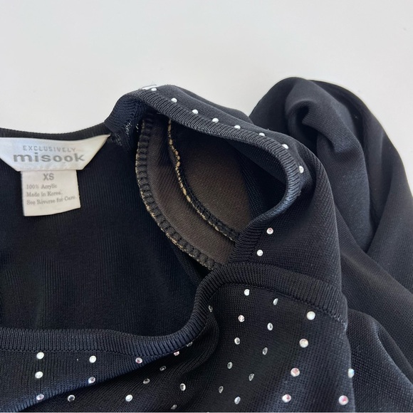 Exclusively Misook Black Rhinestone Maxi Dress - Picture 13 of 15